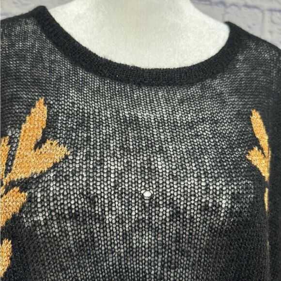 Rare wild fox white label laurel leaf sheer sweater with flaws - Picture 2 of 10